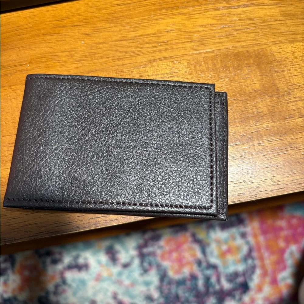 Original Penguin Brown Money Clip with Contrast Stitching